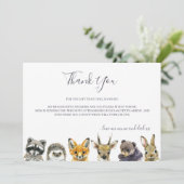 Baby shower Bosland Bedankkaart (Staand voorkant)