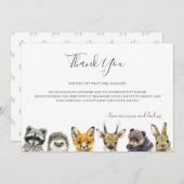 Baby shower Bosland Bedankkaart (Voorkant / Achterkant)