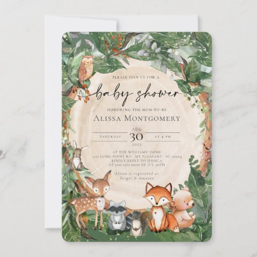 Baby shower Bosland Kaart (Voorkant)