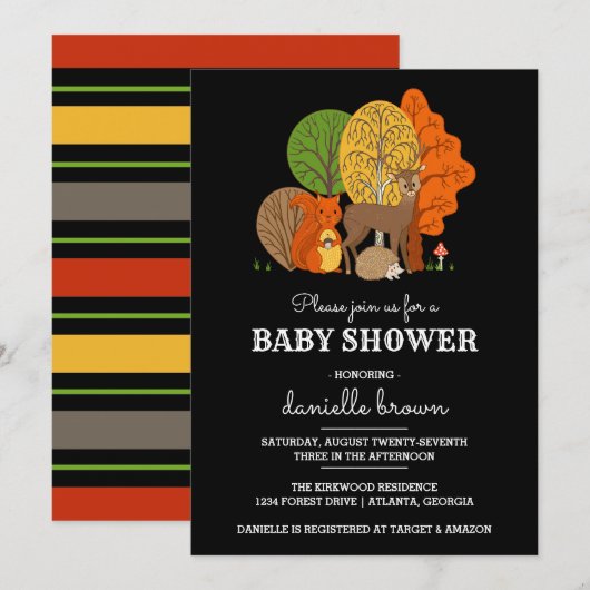 Baby shower Bosland Kaart (Voorkant / Achterkant)