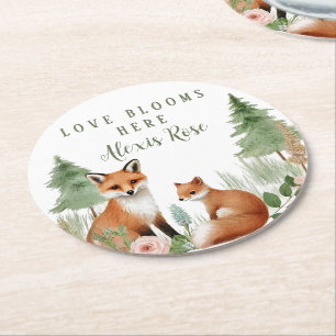 Baby shower Bosland Ronde Kartonnen Onderzetter
