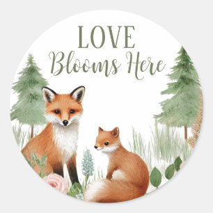 Baby shower Bosland Ronde Sticker