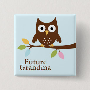 Baby shower Bosland Vierkante Button 5,1 Cm