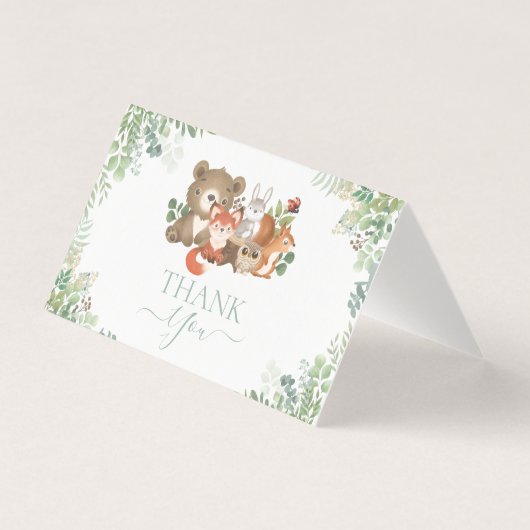 Baby shower bossen kaart (Voorkant)