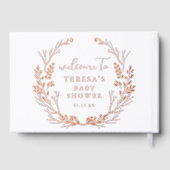 Baby shower botanique de couronne rustique Bienven (Verso)