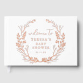 Baby shower botanique de couronne rustique Bienven (Recto)