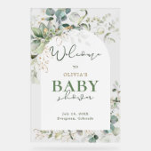 Baby shower Botanique Eucalyptus Bienvenue (Recto)