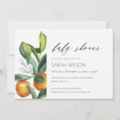 Baby shower Botanique Orange Citrus Invitation (Devant)