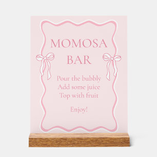 Baby shower Bow rose Momosa Bar