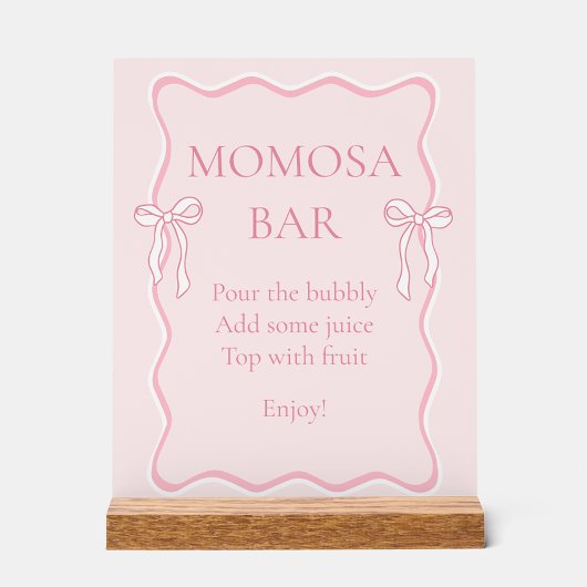 Baby shower Bow rose Momosa Bar