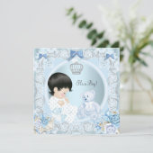 Baby shower Boy Blue Beer Kaart (Staand voorkant)