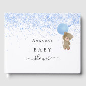 Baby shower Boy Blue Teddybeer Gastenboek (Voorkant)
