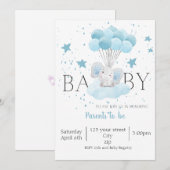 Baby shower Boy Kaart (Voorkant / Achterkant)