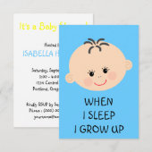 Baby shower Boy Kaart (Voorkant / Achterkant)