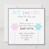 baby shower Boy of Girl Uitnodiging (Voorkant)