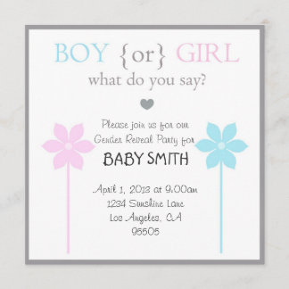 baby shower Boy of Girl Uitnodiging