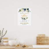 Baby shower Boy Par-Tea Welkomstteken Poster (Keuken)