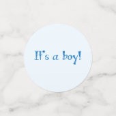Baby shower Boy Thema Confetti (Kleine voorkant)
