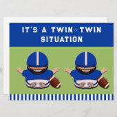 Baby shower Boy Twins Kaart (Voorkant / Achterkant)