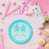 Baby shower Boy Twins Papieren Bordje (Feest)