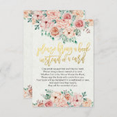 Baby shower Breng alsjeblieft een boek in plaats v Kaart (Voorkant / Achterkant)