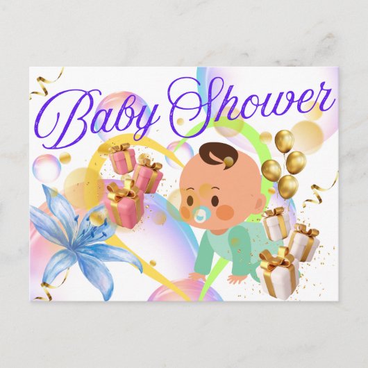 Baby Shower Briefkaart (Voorkant)