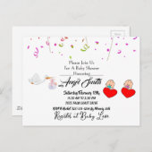 Baby shower briefkaart (Voorkant / Achterkant)