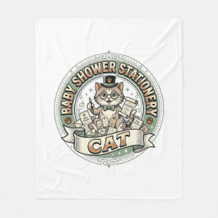 Baby Shower Briefpapier Kat Baby Shower Briefpapie Fleece Deken