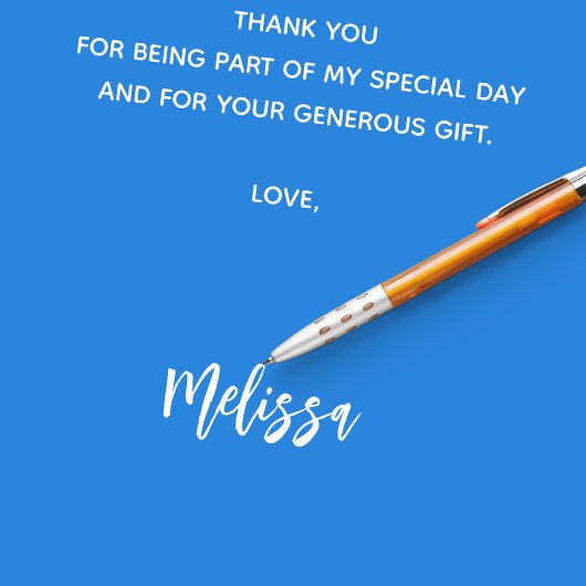 Baby shower Bright Blue Star budget bedankje