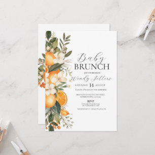 Baby shower Brunch Bloemen Bachelorette Fruit Kaart