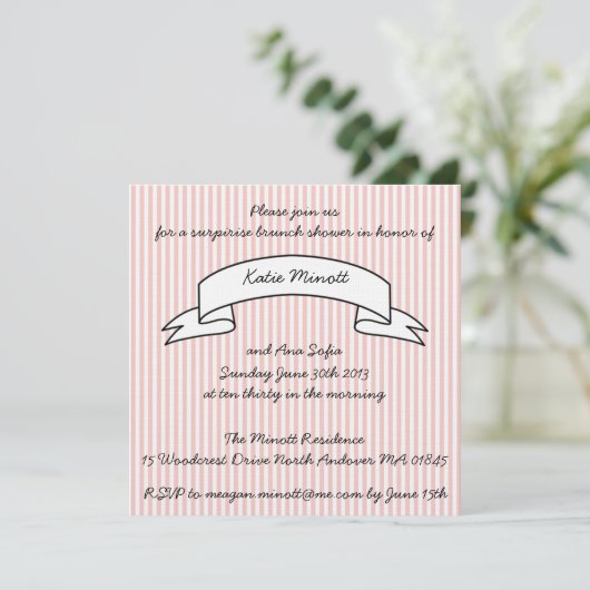 Baby shower Brunch Invitation (Debout devant)