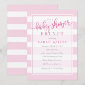 Baby shower Brunch Invitation Grandes Fille (Devant / Derrière)