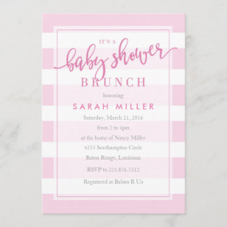 Baby shower Brunch Invitation Grandes Fille