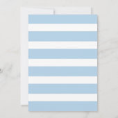 Baby shower Brunch Invitation Stripes Garçon (Dos)