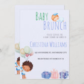 Baby shower Brunch Uitnodiging (Voorkant / Achterkant)