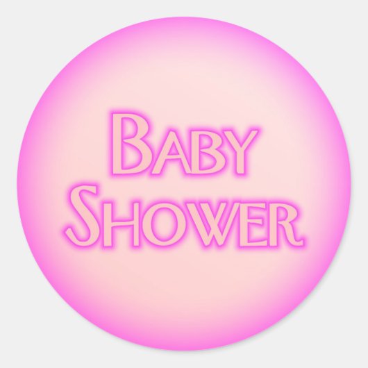 Baby shower Bubble Ronde Sticker (Voorkant)