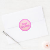 Baby shower Bubble Ronde Sticker (Envelop)