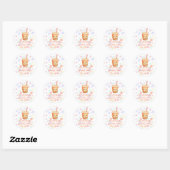 Baby-shower bubble tea - Étiquette de bougie de pr (Feuille)