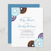 BABY SHOWER BUDGET Blue Doughnuts (Voorkant / Achterkant)