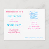 baby shower budget mignon Invitation (Dos)