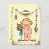 baby shower budget mignon Invitation (Devant / Derrière)