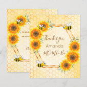 BABY SHOWER BUDGET tournesol bebe Carte de remerc (Devant / Derrière)