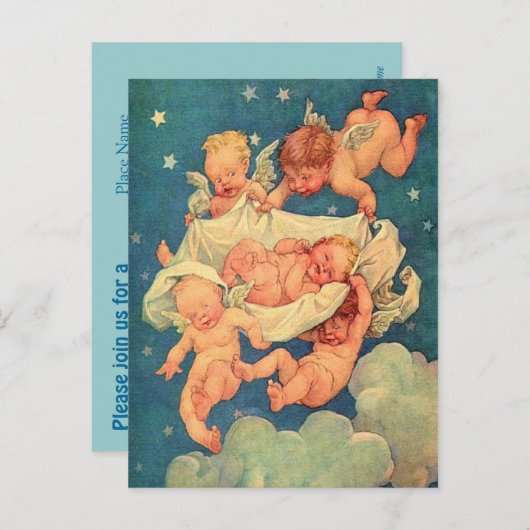 baby shower budgétaire Invitation (Devant / Derrière)