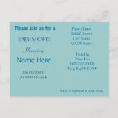 baby shower budgétaire Invitation (Dos)