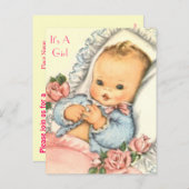 baby shower budgétaire Invitation (Devant / Derrière)