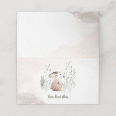 Baby shower Buffetlabel, bosdieren (Buitenkant ongevouwen)