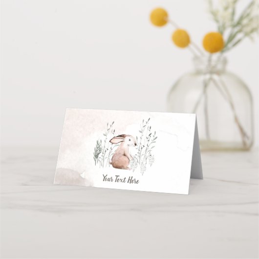 Baby shower Buffetlabel, bosdieren (Voorkant)
