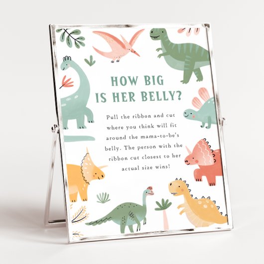 Baby shower buikteken poster