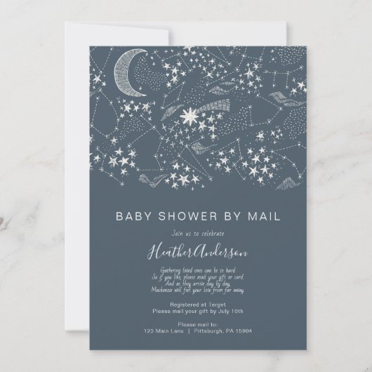 Baby shower Buitenspatie Star-kaart per post Kaart (Voorkant)