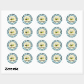 Baby shower Bumble Bee Sticker Sla de datum op (Vel)